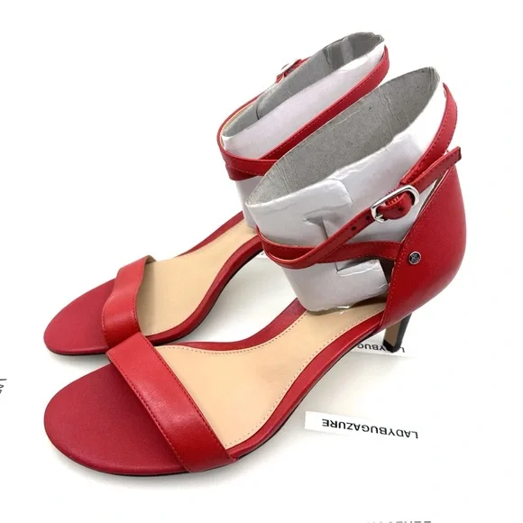 NIB Lauren Ralph Lauren Women’s Glinda Leather Ankle Wrap Sandals Size: 7B - Picture 4 of 8